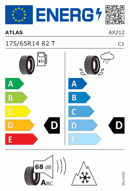 Etiqueta europea 521505 Atlas 175/65 R14