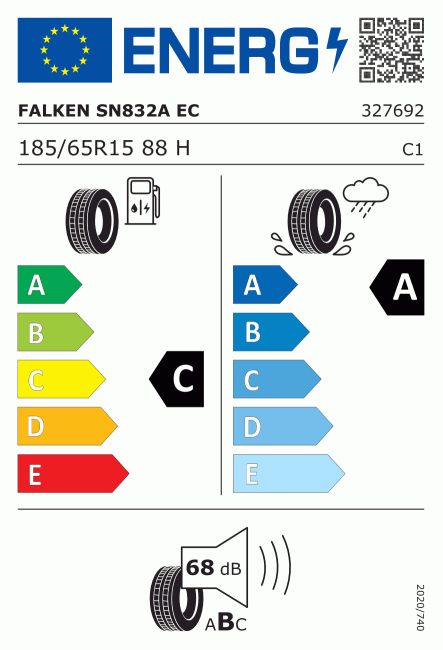 Etiqueta europea 614379 Falken 185/65 R15