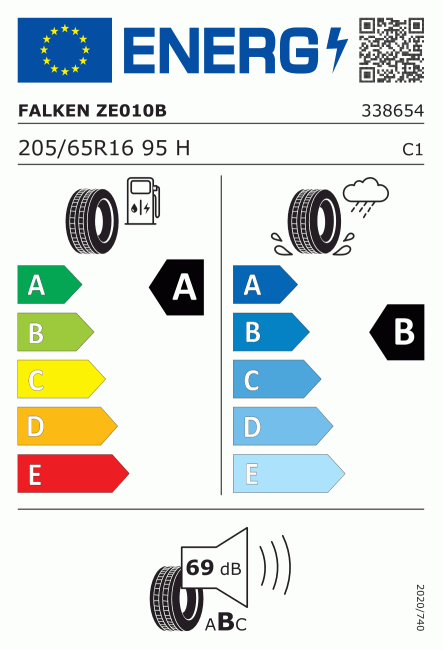 Etiqueta europea 707888 Falken 205/65 R16