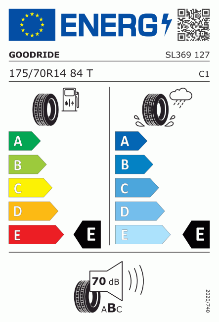 Etiqueta europea 1360440 Goodride 175/70 R14