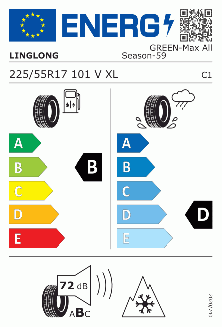 Etiqueta europea 428190 Linglong 225/55 R17