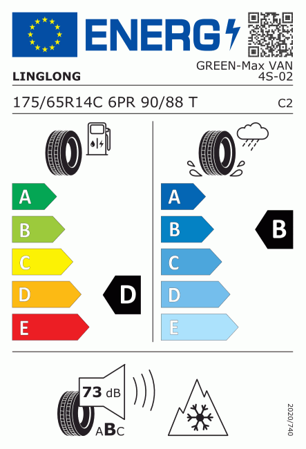 Etiqueta europea 448389 Linglong 175/65 R14