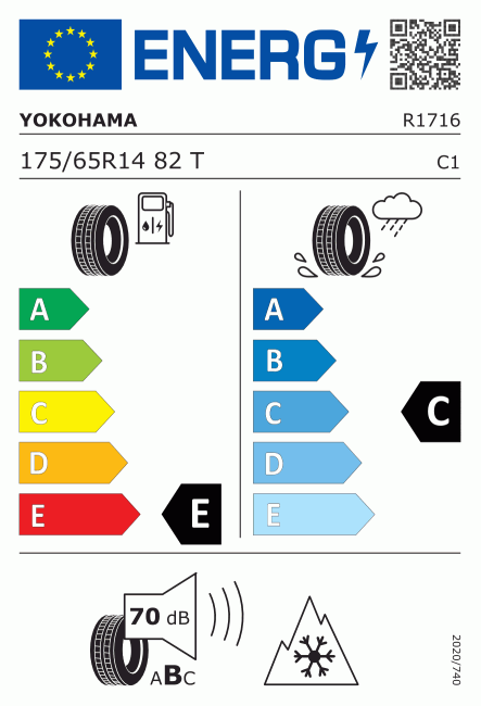 Etiqueta europea 638791 Yokohama 175/65 R14